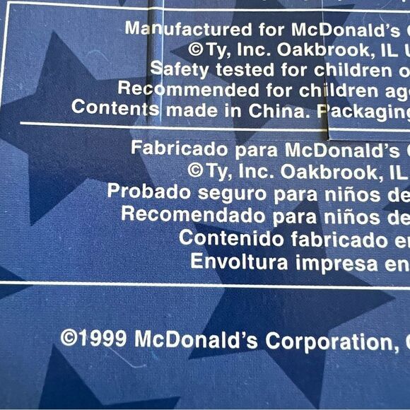 Ty McDonalds International Bears Collection set of 4 1999 - Picture 6 of 14